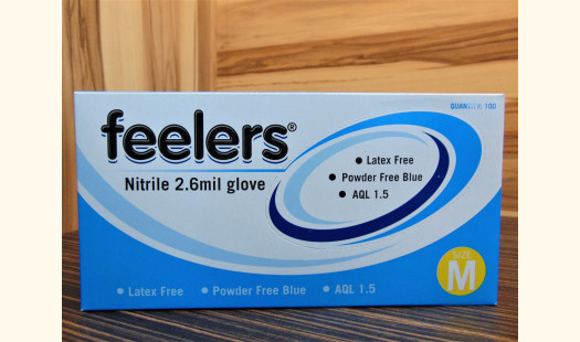 Latex-Free Unpowdered Disposable Nitrile Gloves (100) - Blue